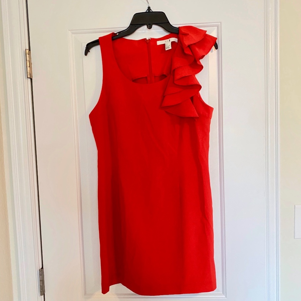 Sleeveless Ruffle Red Cocktail Dress